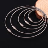 10Pcs /lot Stainless Steel Wire Keychain Cable Rope Key Holder Keyring Key Chain Rings Women Men Jewelry Key Holder Gifts