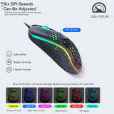 USB Wired Mouse 7200DPI Adjustable 6 Buttons Optical Professional Gamer Office Mouse Computer Accessories Mice for PC Laptop