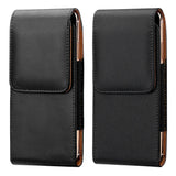 Universal Leather Case for iPhone Samsung Huawei Xiaomi Mens Waist Pack Belt Clip Bag for 3.5-6.3" Mobile Phone Pouch Holster