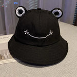 2021 New Parent-Kid Cartoon Frog Bucket Hat Panama Fishing Cap Cute Froggy Hat Homme Femme Bob Chapeau Outdoor Sun Fisherman Hat