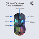 USB Wired Mouse 7200DPI Adjustable 6 Buttons Optical Professional Gamer Office Mouse Computer Accessories Mice for PC Laptop