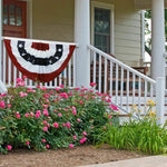 1 pcs USA Pleated Fan Flag American Patriotic Bunting with Stars and Stripes Brass Grommets Outdoor Decoration American Flag