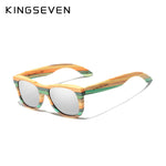 KINGSEVEN Polarized Full frame Bamboo Sunglasses Men Wooden Sun glasses Women' Glasses Brand Original Oculos de sol Masculino