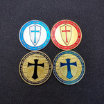 Holy Shield  Masonic Knight Templar Cross Christ Gold Silver Colorful Commemorative Coin