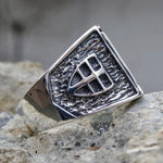 Unique Lucky Anel Freeshipping New Knights Templar Ring Stainless Steel with Stones Masonic Handmade Jewelry Gift Us Size