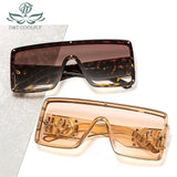 2021 New Fashion Square Sunglasses Men Women Shield Goggle Gradients Lens D Logo Frame Luxury Brand Designer Sun Glasses UV400