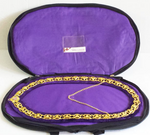 Masonic Regalia 33 Degree Purple Chain Collar + Free Case