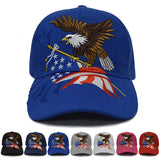 2020 Patriotic American Eagle and American Flag Baseball Cap USA Bald Eagle 3D Embroidery Snapback Hats Men Cap Fast Logistics