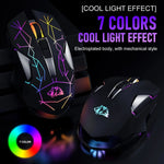 X18 Wireless Gaming Mouse Rechargeable with Rainbow RGB Backlit Optical Sensor and 3 DPI Ergonomic Gamer Mice for Windows Mac