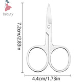 1Pcs Eyebrow Scissor Eyelash Trimmer Facial Hair Remover Stainless Steel Nail Cuticle Manicure Scissor Beauty Makeup Tool