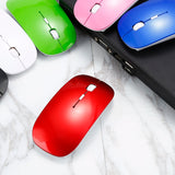 Ultra Thin USB Optical Wireless Mouse Gamer 2.4G Receiver Super Slim Gaming Mouse Cordless Computer PC Laptop Desktop