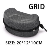 Portable Eva Ski Glasses Protector Case Snowboard Skiing Eyewear Carrying Case Zipper Hard Box Holder(Without Goggles)