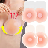 2/6pcs Reusable Silicone Nipple Cover Lift Up Bra Sticker Invisible Adhesive Bra Breast Pasty Women Chest Petals Strapless Bras