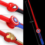 Disney Anime Hulk Spiderman Children's Fluorescent Stick Toy Glowing Flash Stick Ironman Telescopic Laser Sword Christmars Gifts