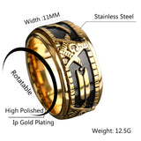 Rotatabl Stainless Steel Masonic Rings for Men Signet Freemason Ring Freemasonry Vintage Punk Jewelry Mens Male Anillos Gift