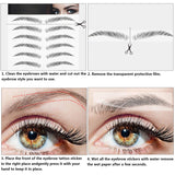 1 Sheet 4D Hair-Like Waterproof Eyebrow Stickers Women Eyebrow Transfers Stickers Grooming Shaping Eyebrow Sticker in Arch Style