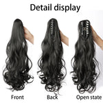 19Inch 26Colour Curly Ponytail Clip in Claw Hair Extension Natural Looking Synthetic Hairpiece for Women Claw Curly Ponytail Wig