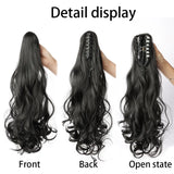 19Inch 26Colour Curly Ponytail Clip in Claw Hair Extension Natural Looking Synthetic Hairpiece for Women Claw Curly Ponytail Wig