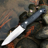 [Brother Knife] F005 Fixed Blade D2 Steel Straight Knife Bush craft Knife Full tang Hunting Camping High Hardness Micarta Grips