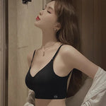 Sexy Large Backless U-shaped Beautiful Back Sling Underwear Women's Thin Section Seamless Small Chest Gathered Strapless Bra