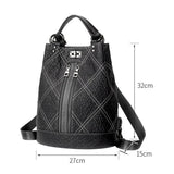 Women Soft Leather Black Backpack Genuine Leather Backpacks Girls Anti Theft Mochila Mujer Backbag Female Rucksack Mochilas 2024