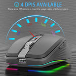 USB 2.4G Wireless Bluetooth-compatible Gaming Mouse 2400 DPI 6 Buttons Programmable for Computer Gamer Mice Laptop For Office