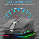 USB 2.4G Wireless Bluetooth-compatible Gaming Mouse 2400 DPI 6 Buttons Programmable for Computer Gamer Mice Laptop For Office