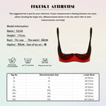 Womens Sexy Lingerie Open Chest Bra Adjustable Spaghetti Straps Underwire Half Cup Bow Lace Push Up Balconette Bra Underwear