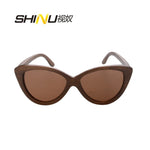 SHINU Women Sunglasses Bamboo Sun Glasses Polarized sunglasses women UV400 Protection sunglasses Catye brand desiger eyeglasses