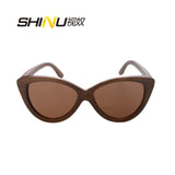 SHINU Women Sunglasses Bamboo Sun Glasses Polarized sunglasses women UV400 Protection sunglasses Catye brand desiger eyeglasses