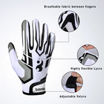 1 Pair Baseball Gloves Full Finger Cycling Gloves Anti Slip Gel Rugby Football Gloves Outdoor Sport Gloves