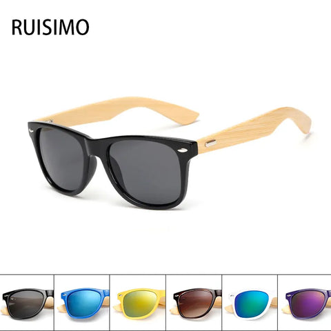 16 color Bamboo Sunglasses Men Wooden Sunglasses Women Brand Designer Mirror Original Wood Sun Glasses retro de sol masculino