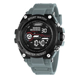 YIKAZE Men's Sports Watch Waterproof Man Sport Watches Multifuction LED Digital Military Watch Alarm Clock Electronic Wristwatch