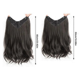 Women's V-shaped Micro-curly Long Hair Extension Synthetic Wig One-piece Hair Extension Piece Fluffy Top Increase Hair Volume