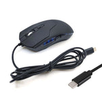 3D Type C Mouse Gaming Mouse Silent Ergonomics Optical Mouse 2400 DPI Computer Mouse for PC/Laptop/Desktop