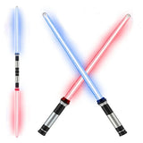 2 Pcs Lightsaber Toys For Children Saber Luminous Jedi Sabre Laser Sword Light Up Led Flashing Lightstick Glow In The Dark Gifts