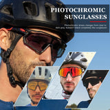 X-TIGER Cycling Glasses Photochromic Sports Sunglasses UV400 Anti Glare Lightweight Bicycle Glasses Men's Women Cycling Eyewear