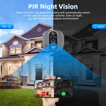 Wsdcam WiFi 4.3 Inch LCD Peephole Camera Night Vision Door Bell Smart PIR Recording Peephole Doorbell 137° Wide Angle