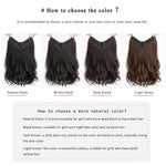 Women's V-shaped Micro-curly Long Hair Extension Synthetic Wig One-piece Hair Extension Piece Fluffy Top Increase Hair Volume