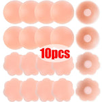 2/10pcs Reusable Silicone Nipple Cover Bra Sticker Breast Petal Strapless Lift Up Bra Invisible Boob Tape Pads Chest Pasties