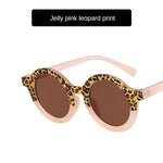 1pc Kids Sunglasses Girls Boy Children Sun Glasses Retro Round Leopard Print Eyeglasses Cute Baby Shades Outdoor Eyewears