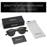 ZENOTTIC 2024 Fashion Round Polarized Sunglasses Women Uv400 Protection Shade High-quality Acetate Retro Sun Glasses ZS6215