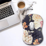 Ergonomic Keyboard Wrist Rest MousePad Sakura Office Wrist Memory Foam Mouse Pad Pink Cherry Blossom Computer Laptop Desk Mats