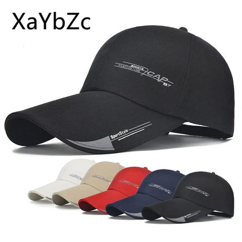 2022 Sports Cap Mens  For Fish Outdoor Fashion Line Baseball  Long Visor Brim Shade Snapback Sun Hat Bone Gorras