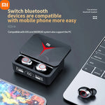 XIAOMI New M90 Wireless Earbuds Mini TWS Bluetooth Sliding Cover Earphone HiFi Stereo Sport Gaming In Ear Headphone LED Display