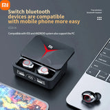 XIAOMI New M90 Wireless Earbuds Mini TWS Bluetooth Sliding Cover Earphone HiFi Stereo Sport Gaming In Ear Headphone LED Display