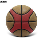 WADE Legal Original Indoor/Outdoor PU Leather Ball for School Basketball Ball Size 7 Adult Bola With Free Pump/Pin/Net/Bag