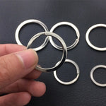 20/100PCS Steel Metal Blank Keyring Keychain Split Ring Keyfob Key Holder Rings Women Men DIY Key Chains Key Ring Accessories