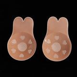 Women's Push Up Bras Self Adhesive Silicone Strapless Invisible Bra Reusable Sticky Breast Lift Tape Rabbit Nipple Cover Bra