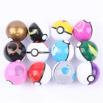 12Pcs /Set PokeBall Model Anime Figure Pokemon Pikachu Pocket Monster Pet Elf Dolls Kids Gifts Bulk Buy Child Toys